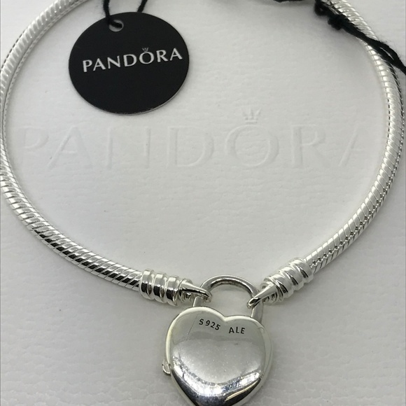 Pandora Moments Regal Heart Padlock Clasp Bracelet - Picture 4 of 4